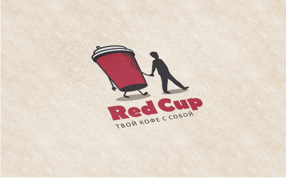 Логотип Red cup в перспективе