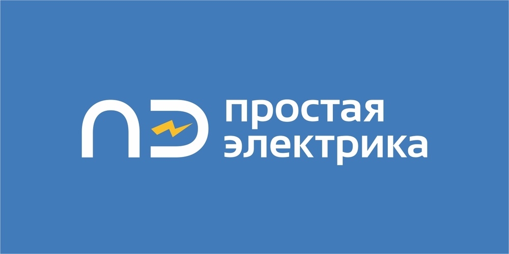 Пример логотипа на фирменном синем фоне.