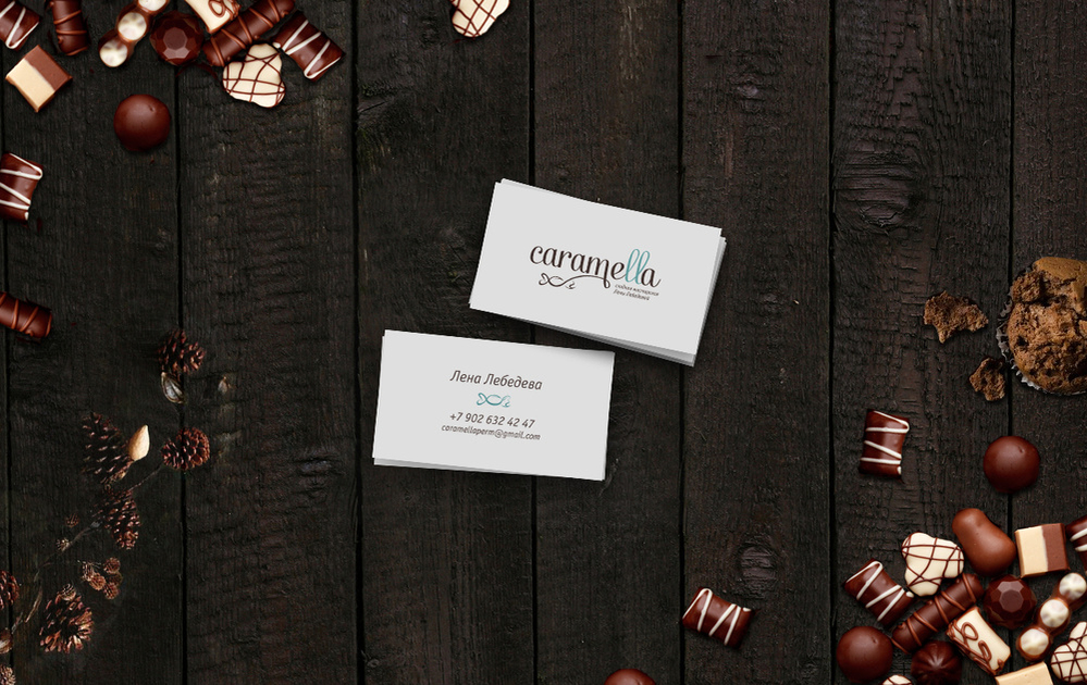 Дизайн визитки Caramella.