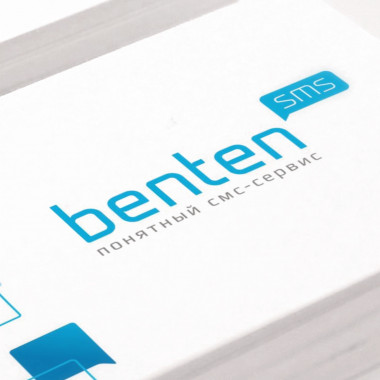 Разработка логотипа и фирменного стиля для SMS-сервиса Benten