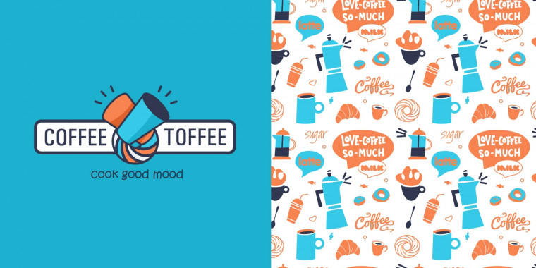 Фирменный стиль и логотип для мобильной кофейни Coffee Toffee